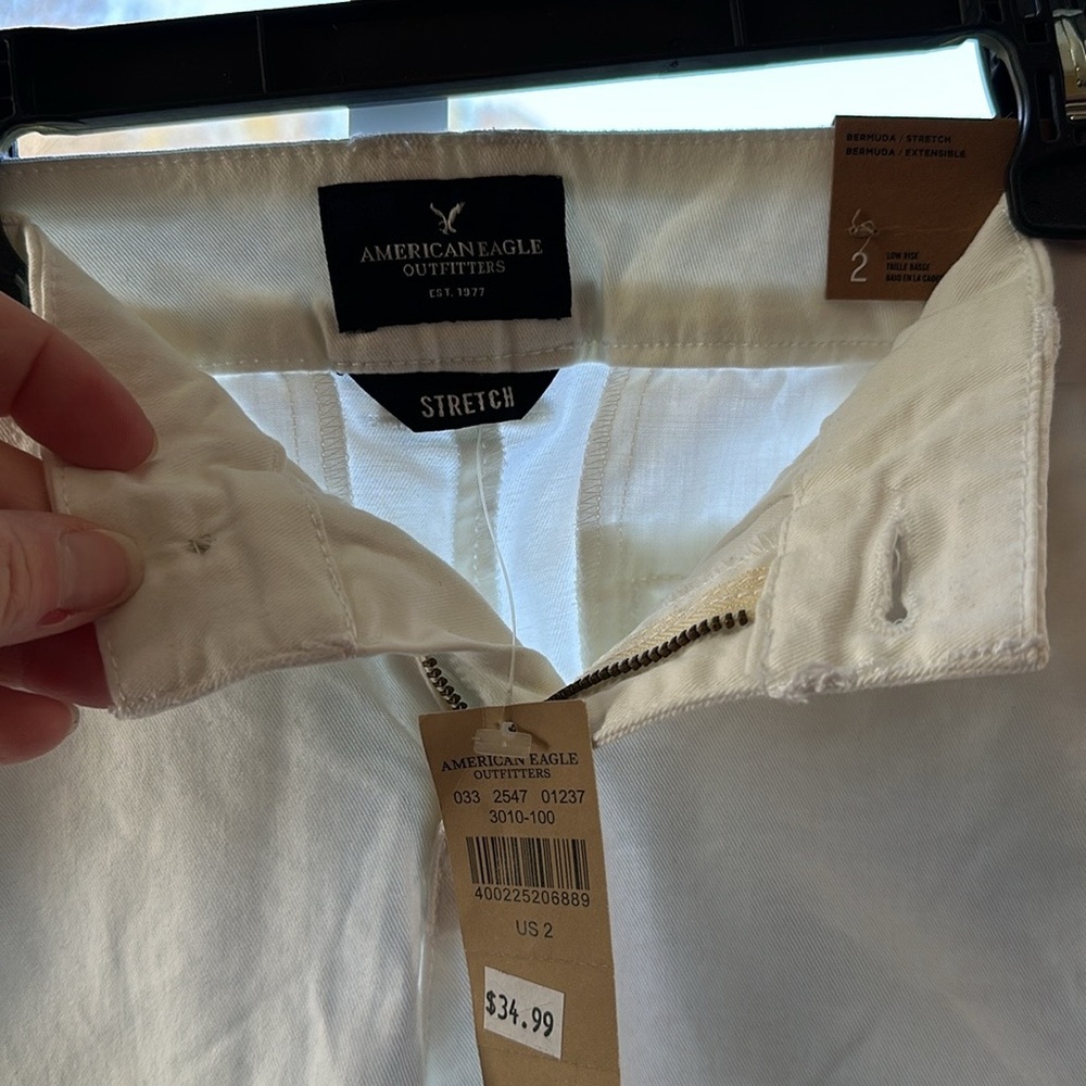 NWT American Eagle white Bermuda shorts - Picture 3 of 7